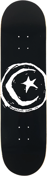 FOUNDATION STAR & MOON SKATEBOARD DECK-8.37 BLACK