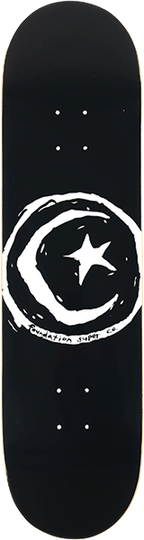FOUNDATION STAR & MOON SKATEBOARD DECK-8.37 BLACK