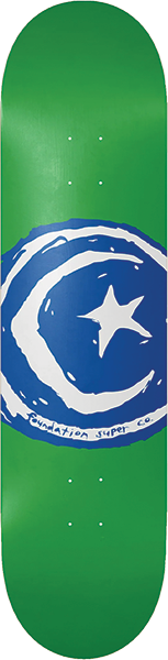 FOUNDATION STAR & MOON SKATEBOARD DECK-8.5 GREEN