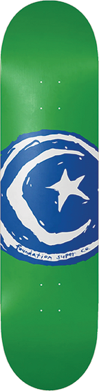 FOUNDATION STAR & MOON SKATEBOARD DECK-8.5 GREEN