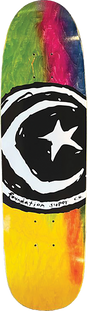 FOUNDATION STAR AND MOON DYED SKATEBOARD DECK-8.0 RAINBOW DYE