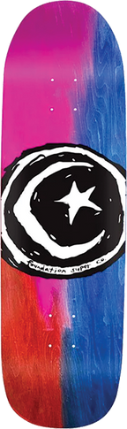 FOUNDATION STAR AND MOON DYED SKATEBOARD DECK-9X31.5 PURPLE/BLUE