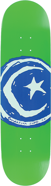 FOUNDATION STAR XC MOON SKATEBOARD DECK 8.25 GREEN