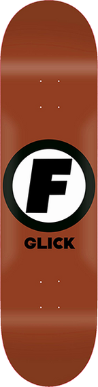 FOUNDATION GLICK CLASSIC F RUST SKATEBOARD DECK-8.0