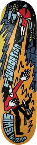 FOUNDATION LEWIS ROBOPOCOLYSPE SKATEBOARD DECK 8.63