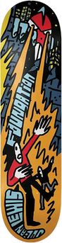 FOUNDATION LEWIS ROBOPOCOLYSPE SKATEBOARD DECK 8.63