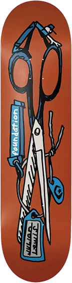 FOUNDATION LEWIS SCISSSORS SKATEBOARD DECK-8.38