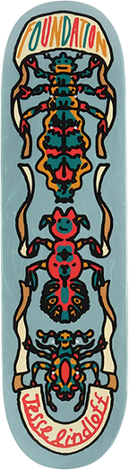 FOUNDATION LINDLOFF BUGS SKATEBOARD DECK 8.5