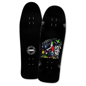 G&S FLOWER GUY SKATEBOARD DECK-10x31.5 BLK DIP