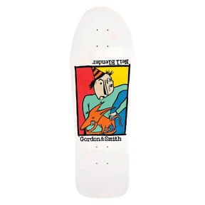 G&S BLENDER ROCKING DOG85 LTD SKATEBOARD DECK-10x30 WHT DIP