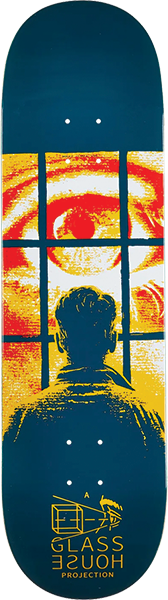 GLASS HOUSE EYE WITNESS SKATEBOARD DECK-8.75 BLUE/YEL