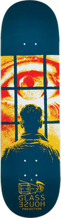 GLASS HOUSE EYE WITNESS SKATEBOARD DECK-8.75 BLUE/YEL