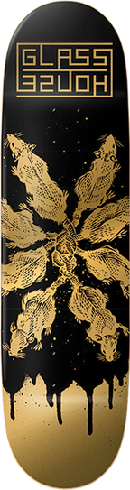 GLASS HOUSE RATS SKATEBOARD DECK 9.0 BLK/GOLD