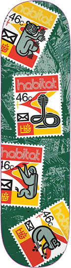 HABITAT POSTAGE SKATEBOARD DECK-8.25 RED