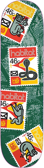 HABITAT POSTAGE SKATEBOARD DECK-8.25 RED