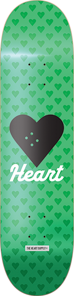 HEARTAGRAM VERTICAL FLOW NEON SKATEBOARD DECK-8.12 GREEN
