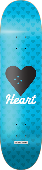 HEARTAGRAM VERTICAL FLOW NEON SKATEBOARD DECK-8.25 BLUE