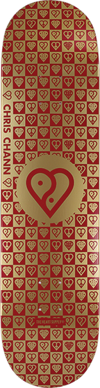 HEARTAGRAM CHANN TRINITY SKATEBOARD DECK-8.0 GOLD FOIL