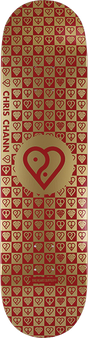 HEARTAGRAM CHANN TRINITY SKATEBOARD DECK-8.0 GOLD FOIL