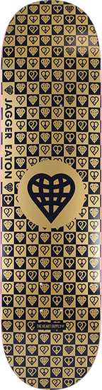 HEARTAGRAM EATON TRINITY SKATEBOARD DECK-8.25 GOLD FOIL