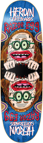 HEROIN AUNTIE RAZOR EGG SKATEBOARD DECK-9.75 w/ grip