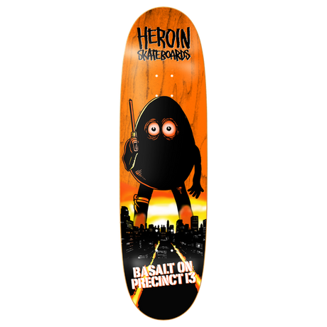 HEROIN BASALT ON PRECINCT 13 EGG SKATEBOARD DECK-8.75