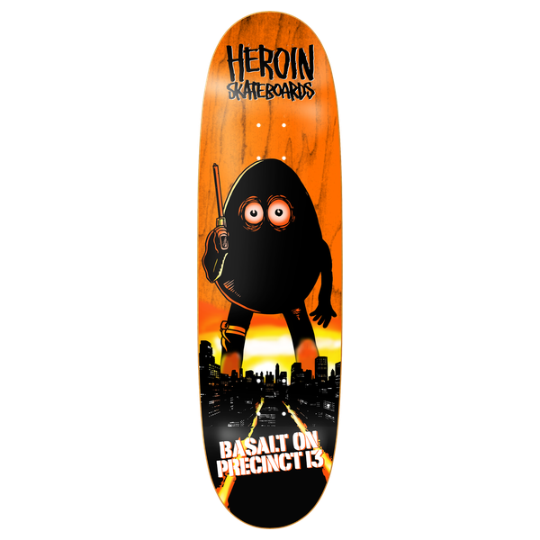 HEROIN BASALT ON PRECINCT 13 EGG SKATEBOARD DECK-8.75