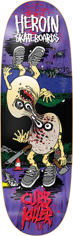 HEROIN CURB KILLER 9 MERGED SKATEBOARD DECK-10X32.6 w/ grip