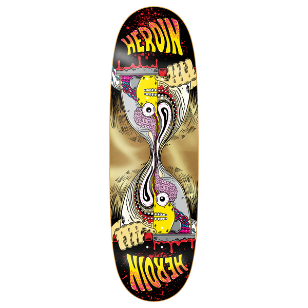 HEROIN MERGED RAZOREGG SKATEBOARD DECK-9.75 GOLD