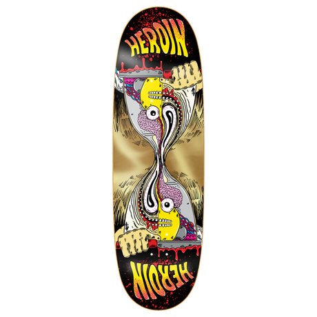 HEROIN MERGED RAZOREGG SKATEBOARD DECK-9.75 GOLD