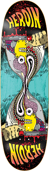 HEROIN RAZOREGG ANATOMY MERGED SKATEBOARD DECK-9.25X32.25
