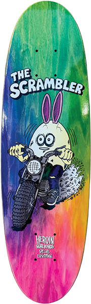 HEROIN SCRAMBLER EGG SKATEBOARD DECK-7.8X26.5 w/ grip