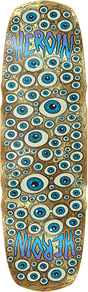 HEROIN SEEING DOUBLE MUTATED SKATEBOARD DECK-9.5 GOLD