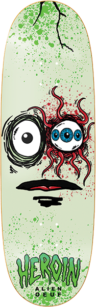 HEROIN SPACE EGG 3 SKATEBOARD DECK-10.0 w/ grip