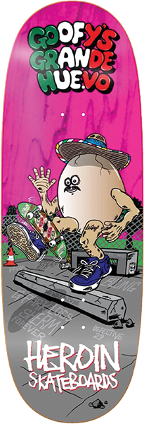 HEROIN ALVAREZ GOOFY'S GRANDE EGG SKATEBOARD DECK10.7x32.4