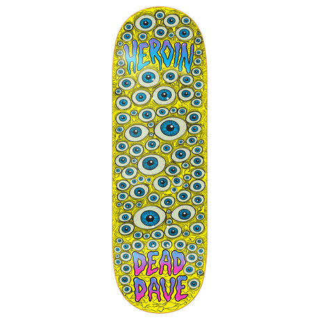 HEROIN DEAD DAVE EYES SKATEBOARD DECK-10.0 w/grip