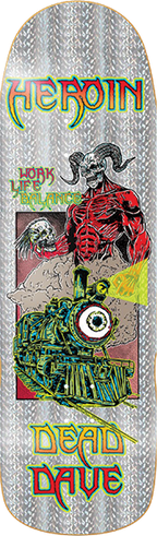 HEROIN DEAD DAVE HELLSCAPE SKATEBOARD DECK-10.1X32