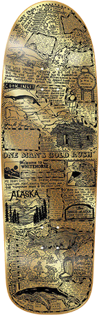 HEROIN QUESTIONS GOLD RUSH SKATEBOARD DECK-10.0 w/ grip