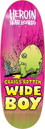 HEROIN QUESTIONS ROTTEN WIDE BOY EGG SKATEBOARD DECK-10.75 w/ grip
