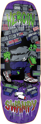 HEROIN SWAMPY STOMP SKATEBOARD DECK-10.5 w/ grip