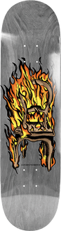 JACUZZI CHAIR ON FIRE ART TT SKATEBOARD DECK-8.5 GREY EX7