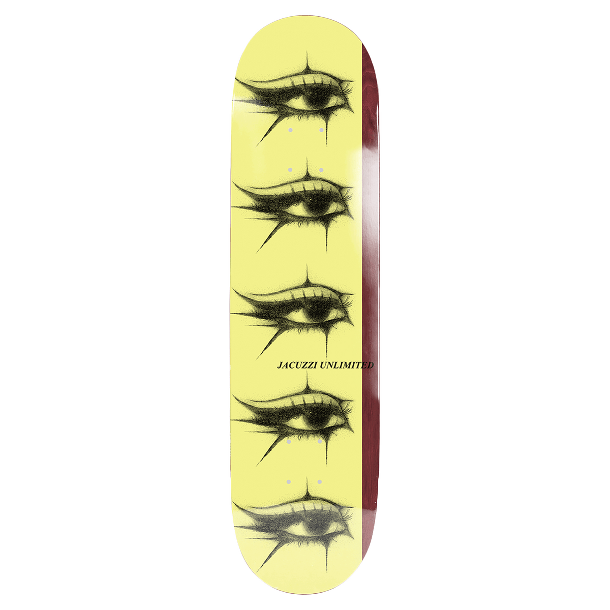 JACUZZI JET SKI EYES SKATEBOARD DECK-8.25 YEL/BURG EX7