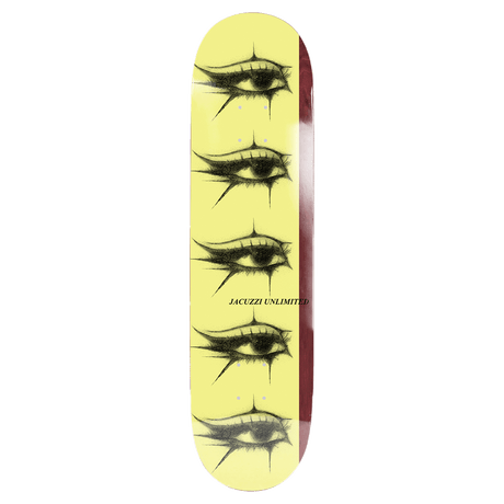JACUZZI JET SKI EYES SKATEBOARD DECK-8.25 YEL/BURG EX7