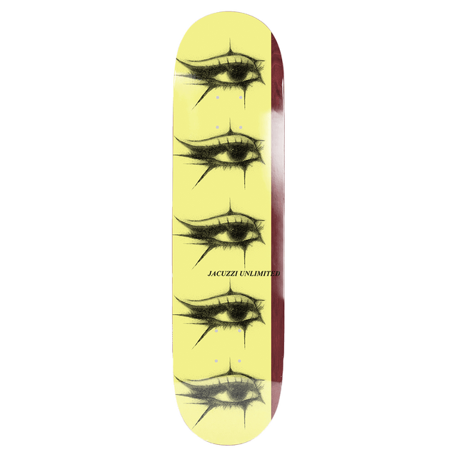 JACUZZI JET SKI EYES SKATEBOARD DECK-8.25 YEL/BURG EX7