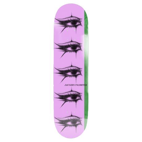 JACUZZI JET SKI EYES SKATEBOARD DECK-8.5 PINK/GREEN EX7