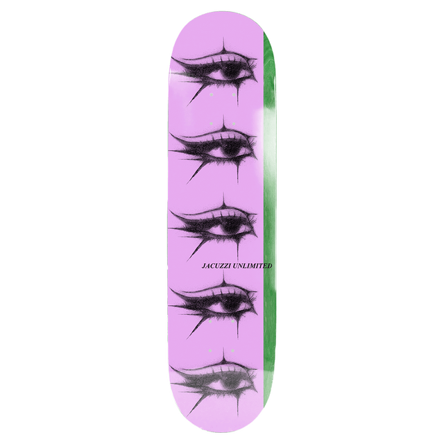 JACUZZI JET SKI EYES SKATEBOARD DECK-8.5 PINK/GREEN EX7