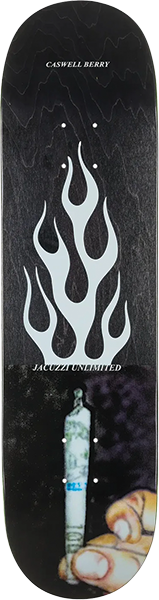 JACUZZI BERRY ROLL UP SKATEBOARD DECK 8.0 BLACK EX7