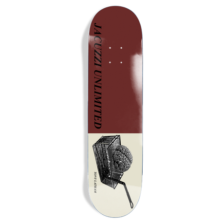JACUZZI LATHAM DEEP FRIED SKATEBOARD DECK-8.5 BURGUNDY