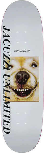 JACUZZI LATHAM SMOOSHED EGG SKATEBOARD DECK 9.12X32.3 WHT EX7