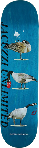 JACUZZI MITCHELL GEESE SKATEBOARD DECK 8.25 TEAL EX7
